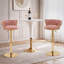 Ensemble de 2 tabourets de bar pivotants en velours, tabourets de bar réglables à hauteur de comptoir, chaises d'îlot de cuisine et chaises de bar rembourrées-364817342