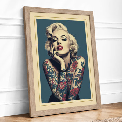 Tattooed Glamour Retro - Framed Print