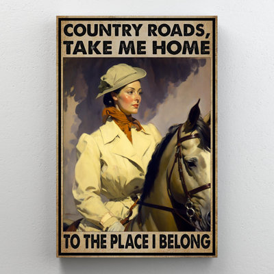 «Country Road S Take Me Home», impression sur toile