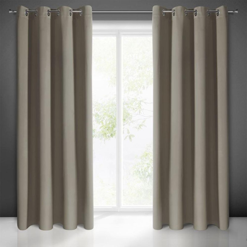 Logan Blackout Single Curtain, Width 250  x Drop 135 cm, Dark