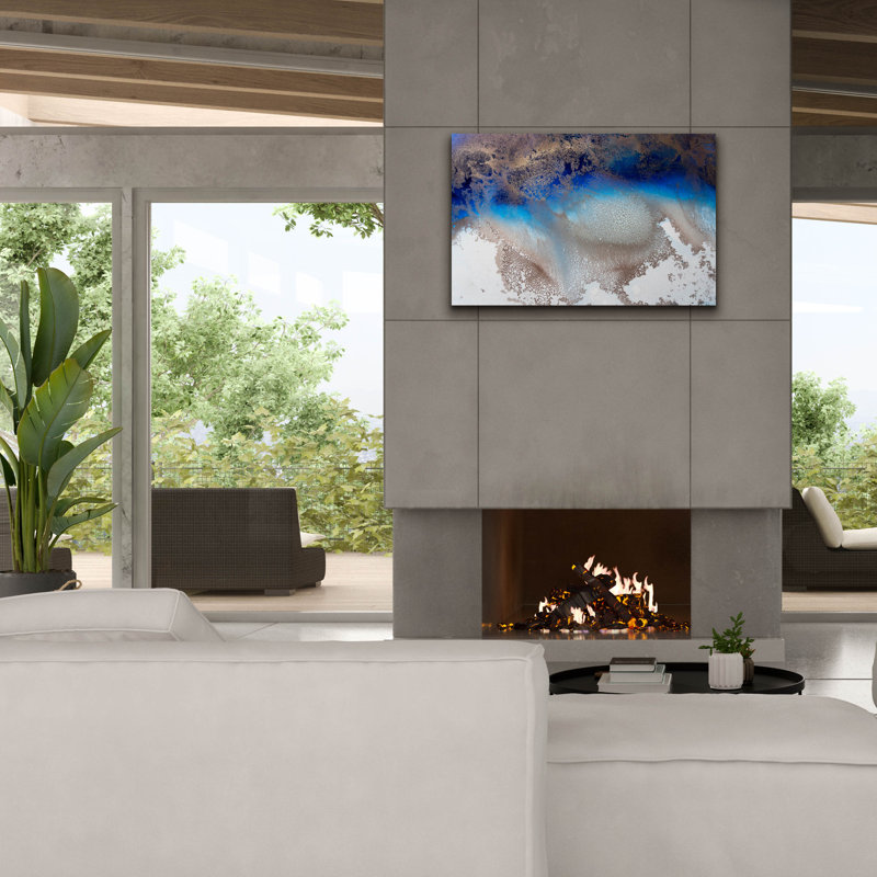  «Turning Tides» par Petra Meikle de Vlas, art mural sur toile, 40 po x 26 po