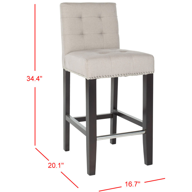Tabouret de bar Apoloniusz, Taupe, Counter Stool (23.8" Seat Height)