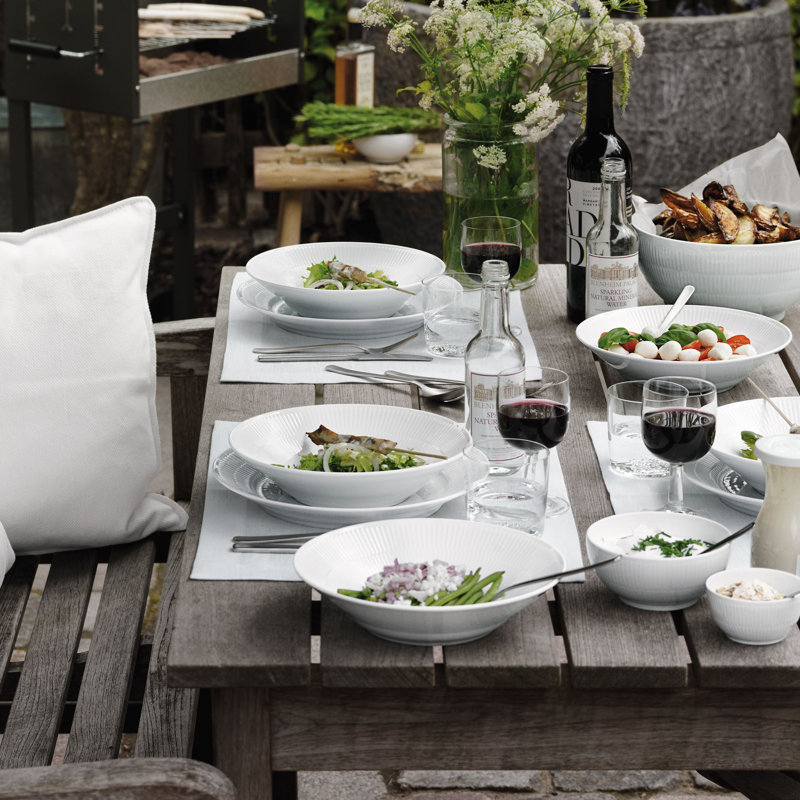 Royal Copenhagen White Fluted Pasta Bowl