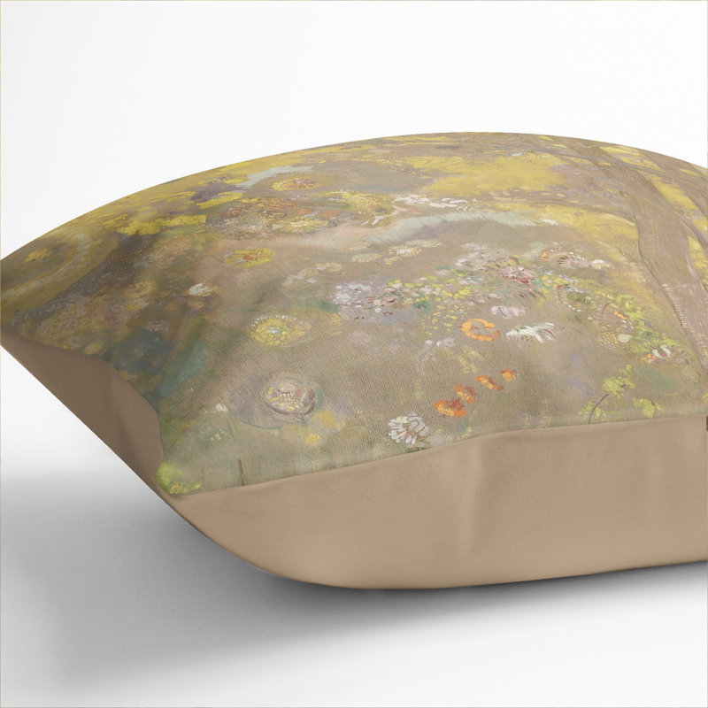 Trees Scatter Cushion with Filling, Stone, 55cm H x 55cm W x 20cm D