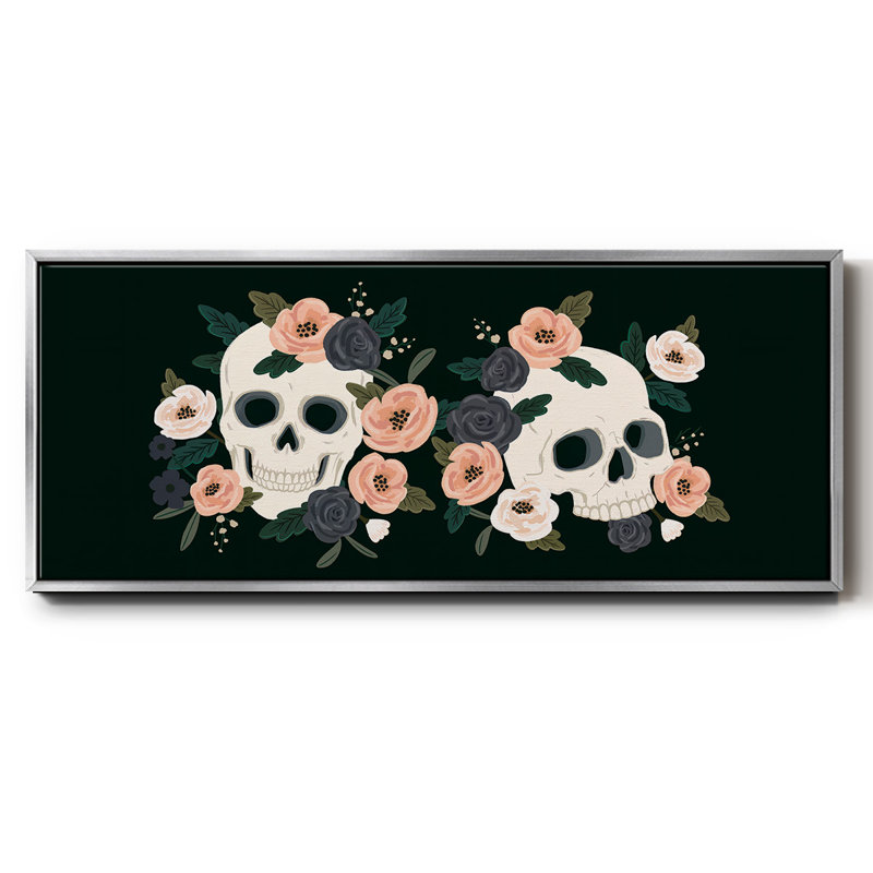 Skull & Snake Collection D- Framed Canvas, 12" H x 30" W