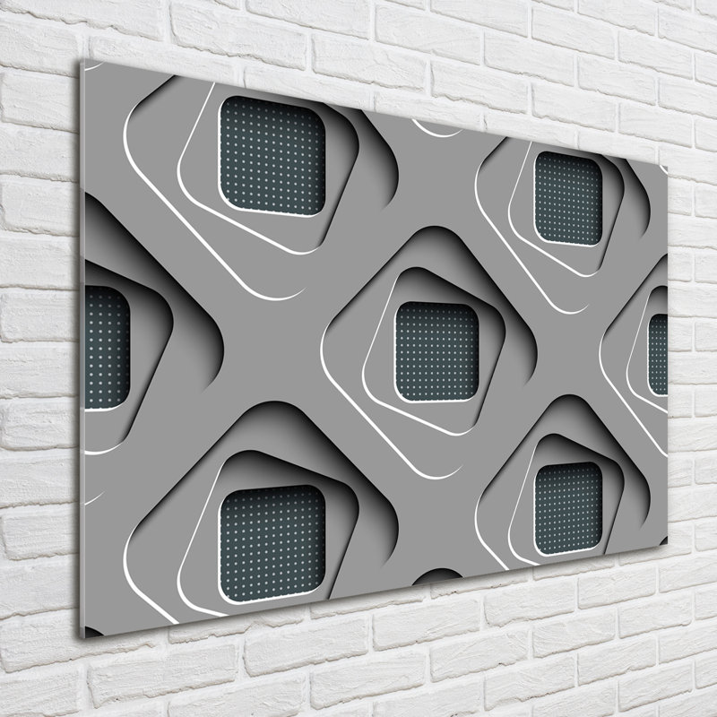 Glass Print Wall Art 100X70cm Image Printed On Glass Decorative Wall Picture Behind Toughened / Tempered Safety Real Glass For Kitchen & Living Room Theme:3D Abstraction