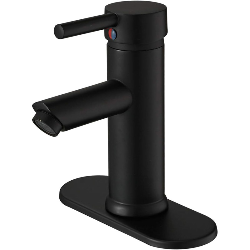 Single-Hole Single-handle Bathroom Faucet, Matte Black