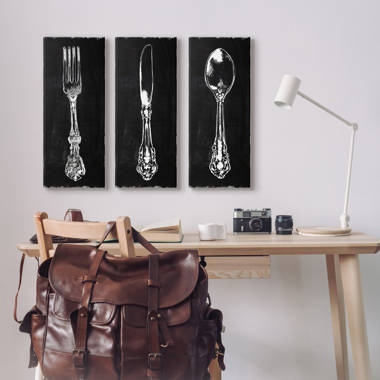 Latitude Run® Kitchen Utensils On Canvas Illustration