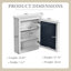 Pharmacie rectangulaire 24 "avec miroir et tablette réglable-1158861740