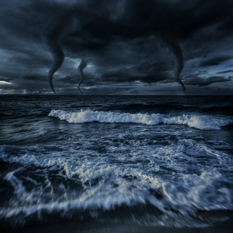 Stormy Sea by Da-kuk - No Frame Art Prints on Canvas, 91cm H x 91cm W