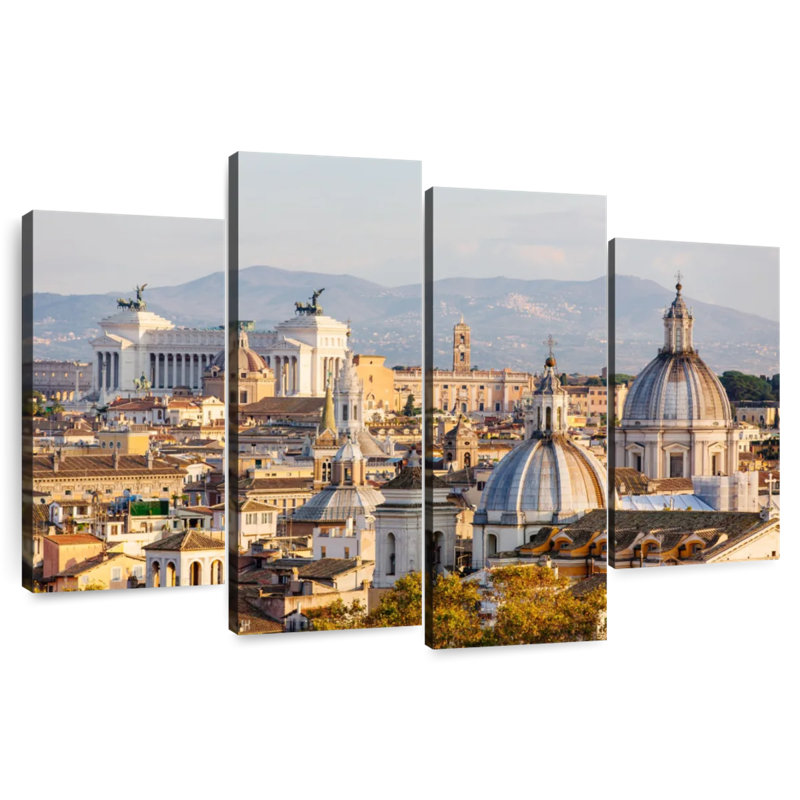 Rome sunset skyline Sireci, H 32 po x l 52 po
