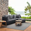 Ensemble de conversation modulaire en rotin avec coussins 4 pièces Alans-1459578770-1459578769