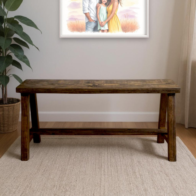 Banc Heritage Farmhouse, Marron foncé, H 21 po x l 48 po x P 16 po
