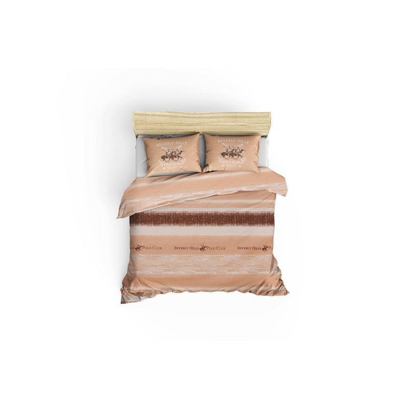 Cotton Striped Duvet Cover, 220 x 220cm Duvet Cover + 2 Pillowcases