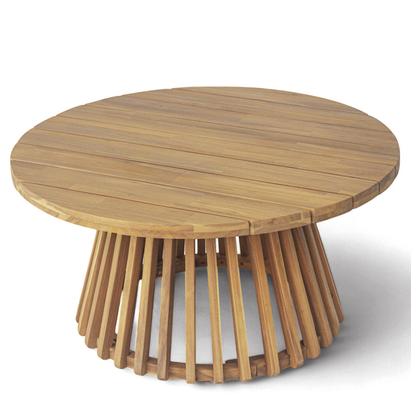 Vihaan Outdoor Coffee Table, Round Coffee Table, Small Coffee Table, Solid Wood Coffee Table, Teak