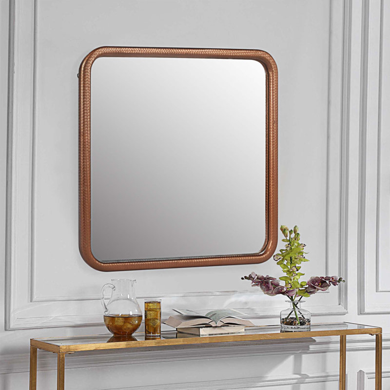Laconia Square Wall Mirror, Champagne