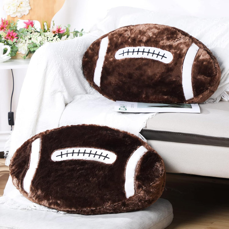 2-pack Football Plush Throw Pillows