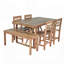 Ensemble repas d'extérieur en bois d'acacia de haute qualité pour les rassemblements de patio, balcon et cour arrière-1068552251