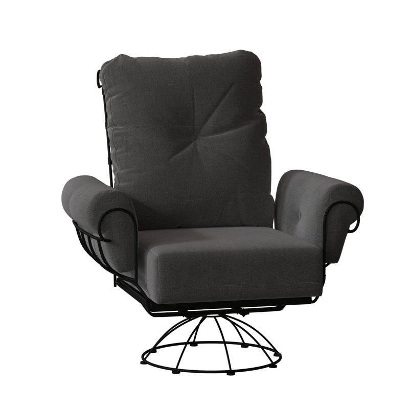 Terrace Outdoor Rocker Chair, Textured Black, Canvas Bird's Eye Sunbrella® Canvas