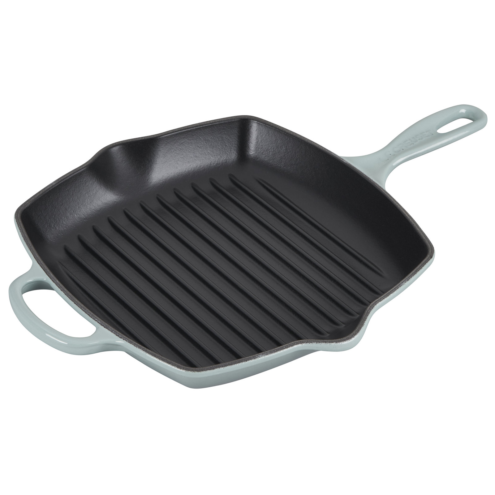 Le Creuset Signature 10" Skillet Grill, Sea Salt