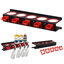 Porte-bouteilles de pulvérisation, support de rail mural pour outils de nettoyage de voiture et accessoires de beauté - Porte-bouteille en métal robuste à 5 fentes