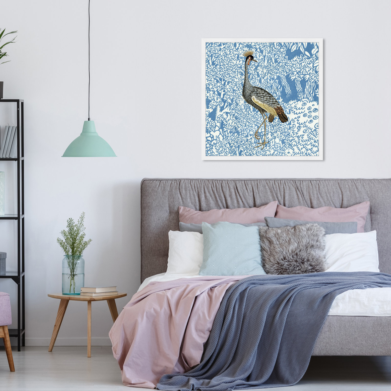 Bird Pose 2 by Oliver Gal, White, 32" H x 32" W x 0.5" D