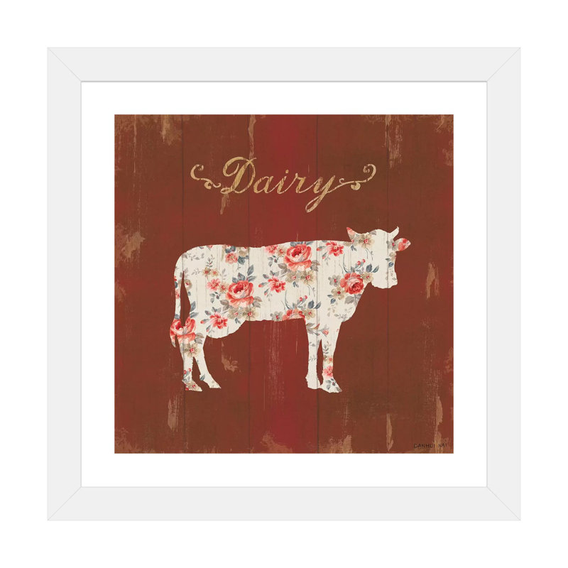 «Farm Patchwork IX» par Danhui Nai - impression d'art graphique, H 16 po x l 16 po x P 1 po, Papier encadré blanc, Blanc