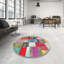 Tapis patchwork gris / brun / bleu-481939987