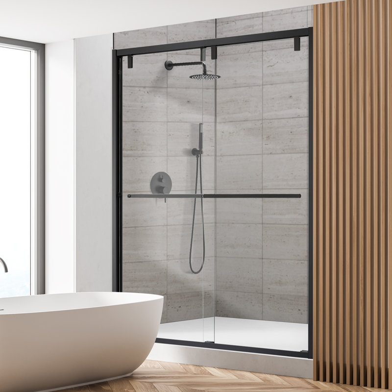 Porte de douche à dérivation l 52 po x H 76 po