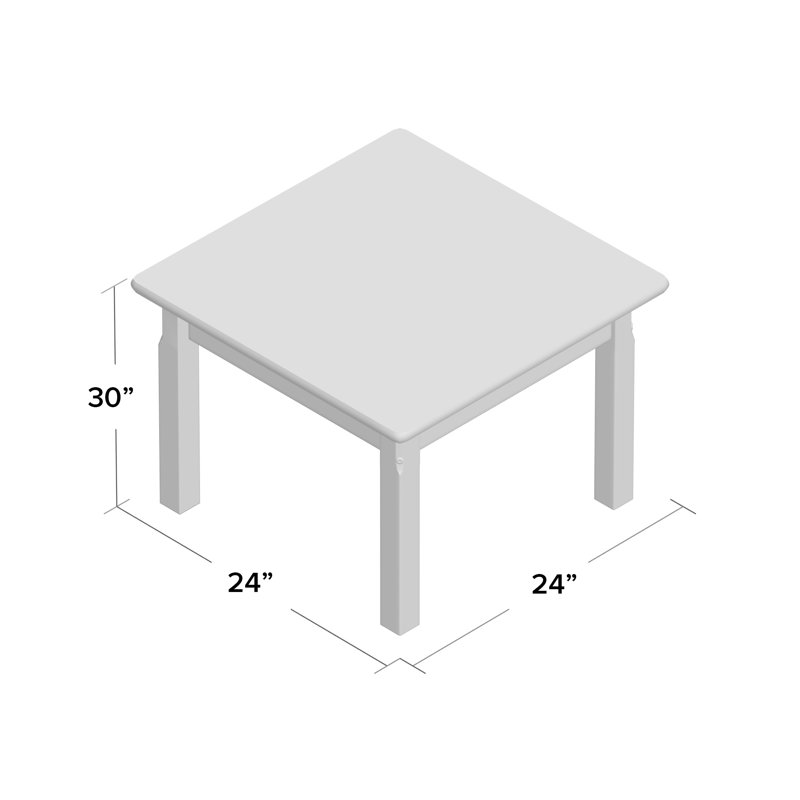 Square Activity Table, No, 30" H x 24" L x 24" W