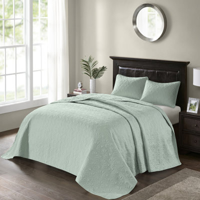 Courtepointe réversible pour lit simple / simple TG - Rembourrage pré-lavé confortable et envoûtant avec literie en coton 3 pièces et 1 taie décorative