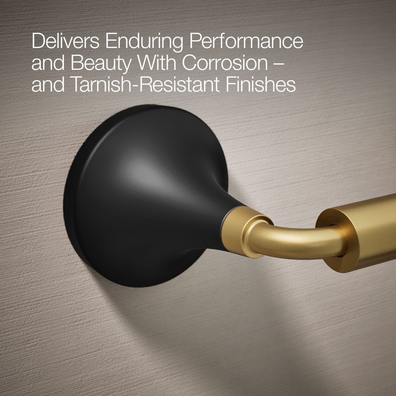 Tone Pivoting Toilet Paper Holder, Gold/Black
