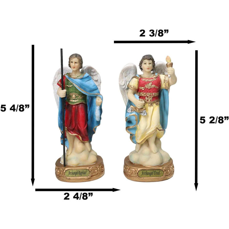 Ensemble de figurines Archangels Michael Gabriel Raphael Jofiel Barachiel Uriel Zadquiel