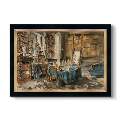 Cabinet de Flaubert à Croisset, 1874 - Georges-Antoine Rochegrosse - Toile encadrée sur mesure