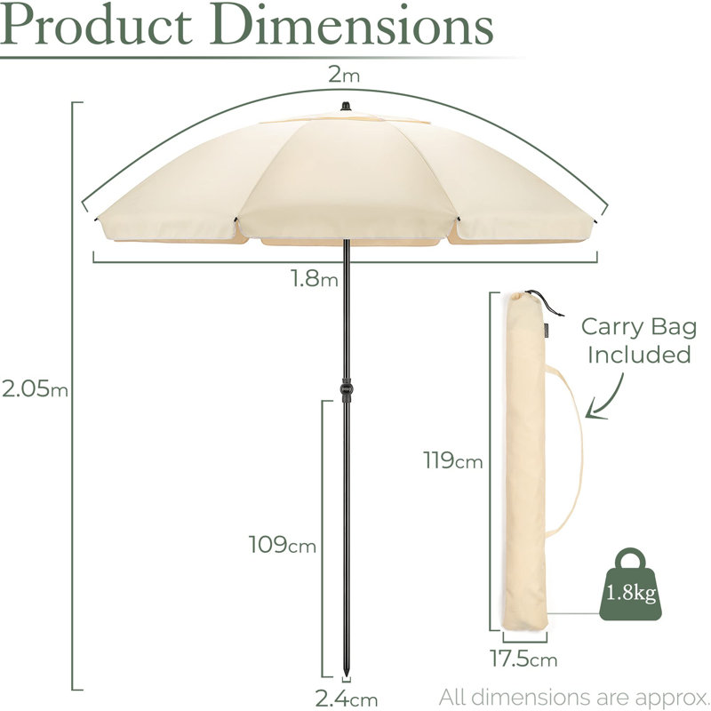 Caleesi 3kg Umbrella Base, Cream