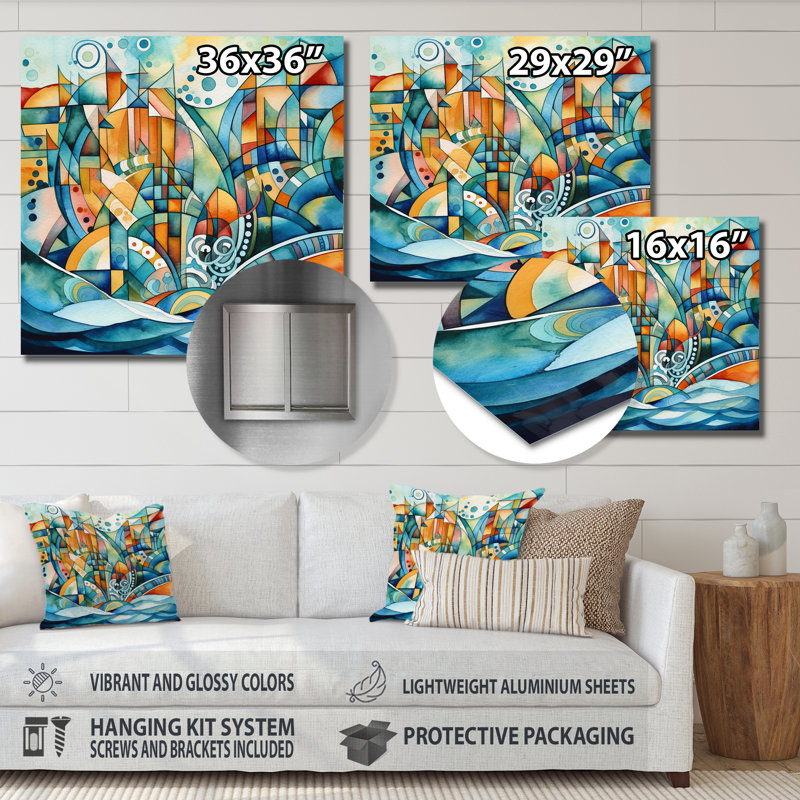 Décoration murale en métal, H 23 po x l 23 po x P 1 po