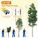 24FT Manual Pole Saw Tree Trimmers Long Handle Pruner Set