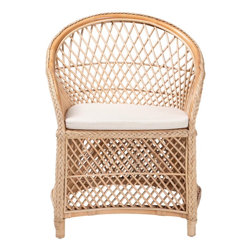 Fauteuil Danyiah Bali & Pari Casilda, Mélange de polyester bois naturel