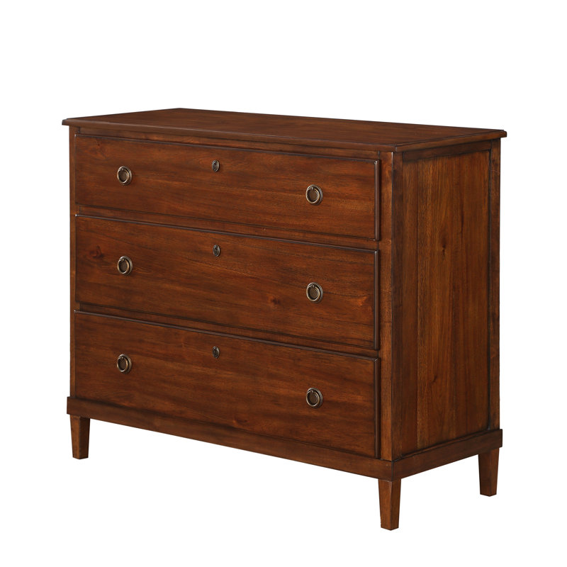 Gracia 42'' W 3 - Drawer Dresser, Brown