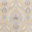 Rideaux obscurcissants à motif de médaillon rétro à motif de médaillon rétro pour chambre jaune sur fond gris-2012581143-2012581142