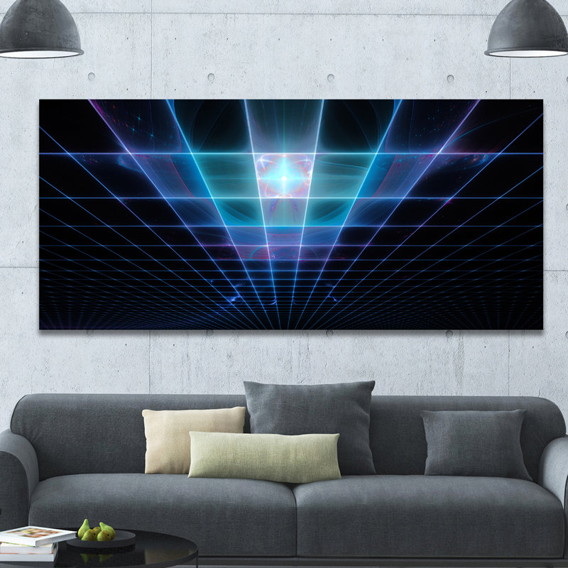 " Blue Laser Protective Grids ", 28" H x 60" W x 1.5" D