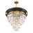 Marquise 9-Light Chandelier in Matte Black with Warm Brass Accents