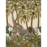 Letaba March Grasscloth - Spring Green And Ginger On Cream
