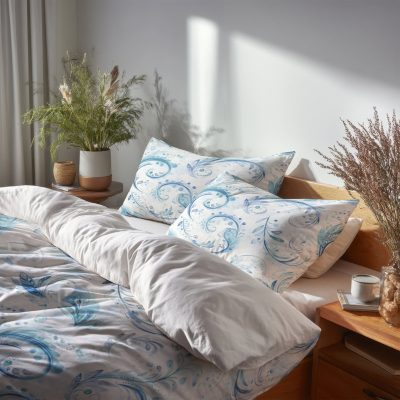 Ensemble de literie 3 pièces Coastal, Housse de couette grand et 2 taies décoratives