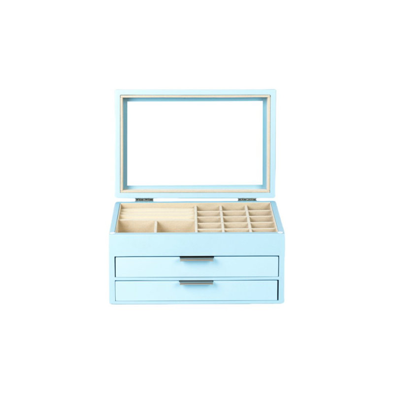 Boîte à bijoux bleu poudre 