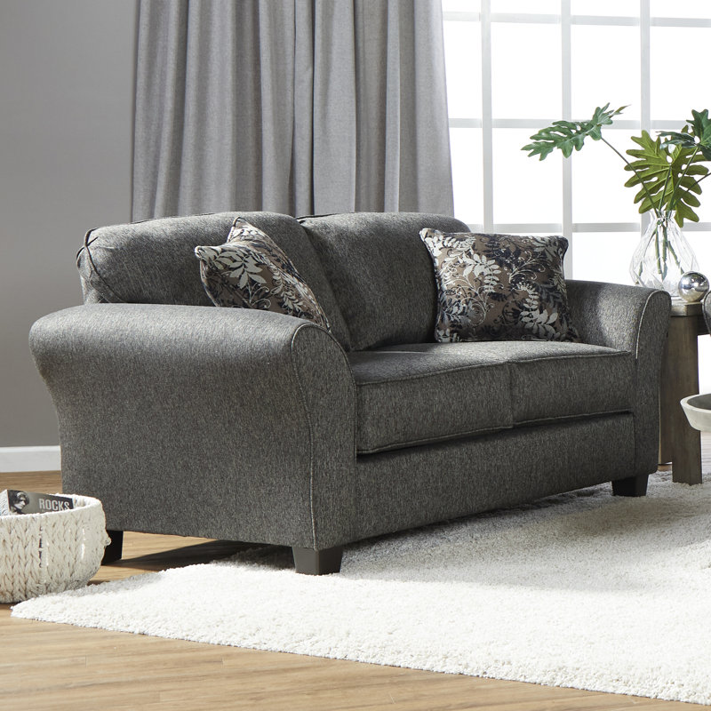 Dewald Upholstered 64'' Loveseat, Gray