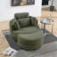 Fauteuil demi-tonneau pivotant avec repose-pieds de rangement-799362184