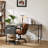 Hussan L-Shaped Metal Base Computer Desk-96847152