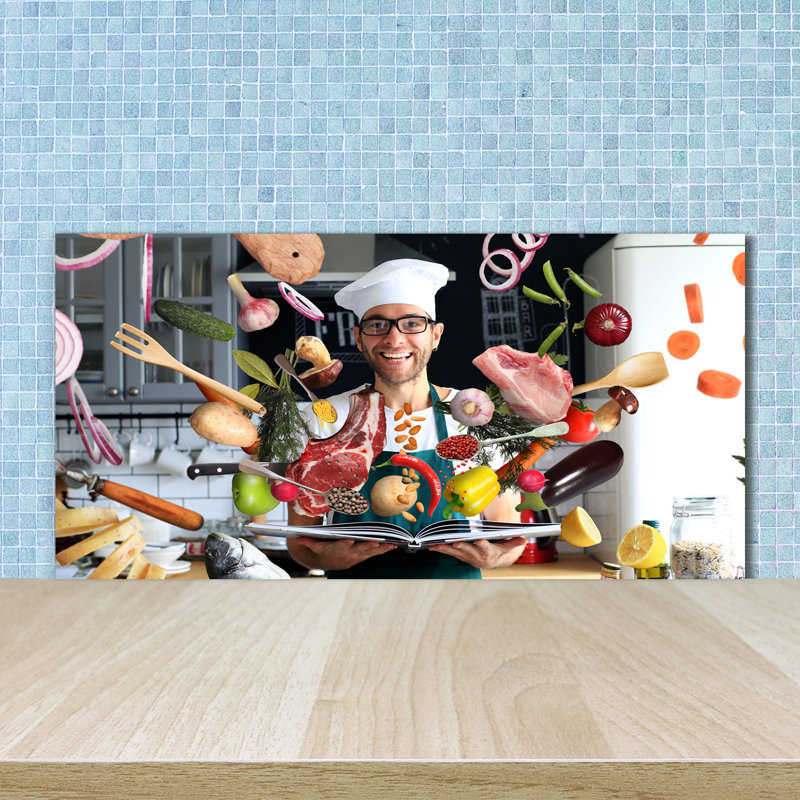 Lourence 50cm W x 100cm L Glass Peel and Stick Panel