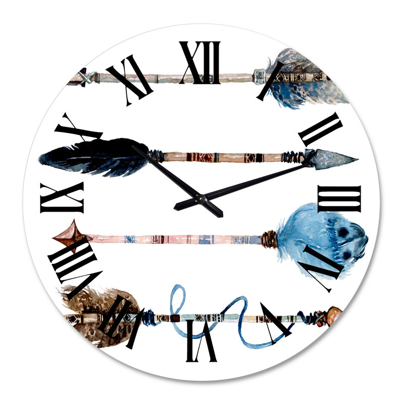 Horloge murale bohème et éclectique, Surdimensionné